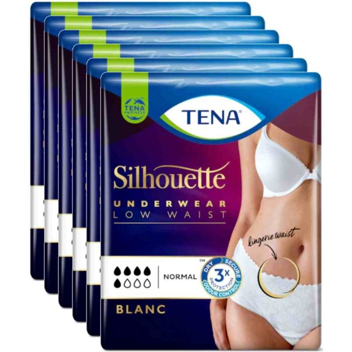 TENA Sillhouette Normal Blanc M - 6 x 12 Stk.