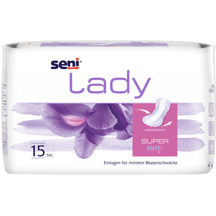 Seni Lady Super - atmungsaktiv - Inhalt: 16 x 15 Stück