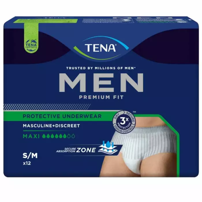 TENA Men Premium Fit Inkontinenz Pants Maxi S/M - 1 x 12 Stk.