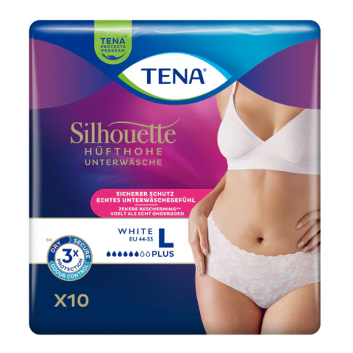 TENA LADY PANTS PLUS L - 1 x 10 Stk. - für Frauen - Silhouette White