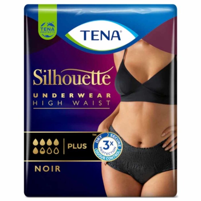 TENA Silhouette PLUS Noir L (Schwarz) - 1 x 8 Stk. - ausser Handel - Nachfolge-Artikel folgt