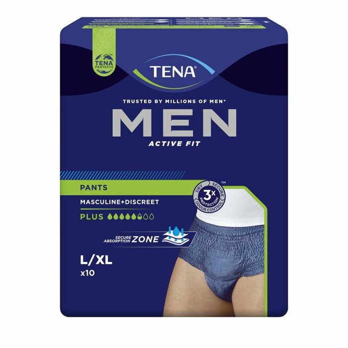 TENA Men Active Fit Inkontinenz Pants Plus L/XL blau - 1 x 10 Stk.