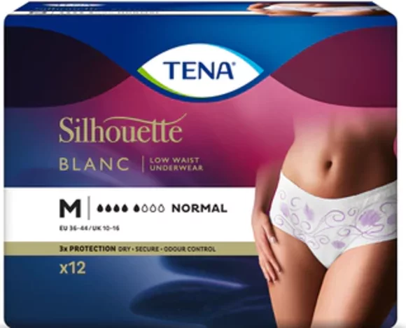 TENA LADY PANTS Discreet M - 1 x 12 Stk.Nachfolgeartikel TENA Silhouette Normal Blanc M